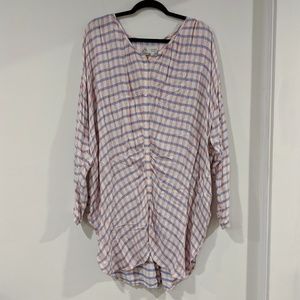 Oversized Plaid Top ANTHROPOLOGIE
